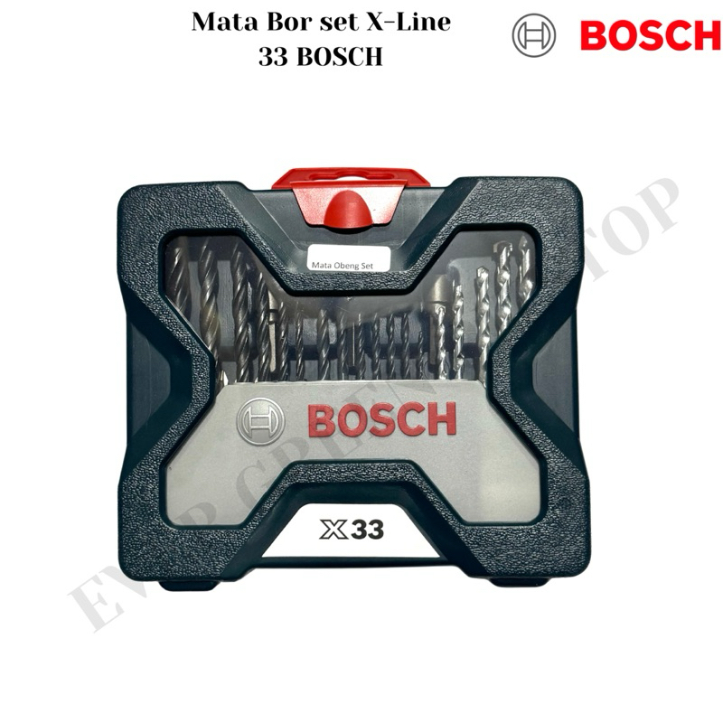 MATA BOR set BOSCH X-LINE 33 pcs dan MATA OBENG set BOSCH X-LINE 33 mesin bor listrik gerinda tangan