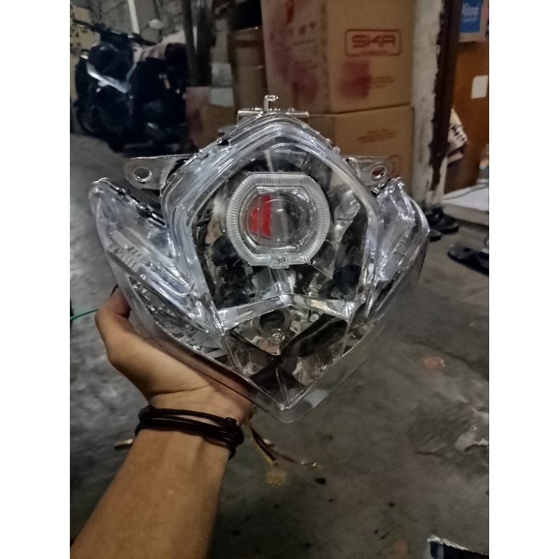 Reflektor Plus Mika Kaca Lampu Depan Tanpa Frame Satria Fu Barong Custom Biled Ala Ala 2.5 Inchi Sud