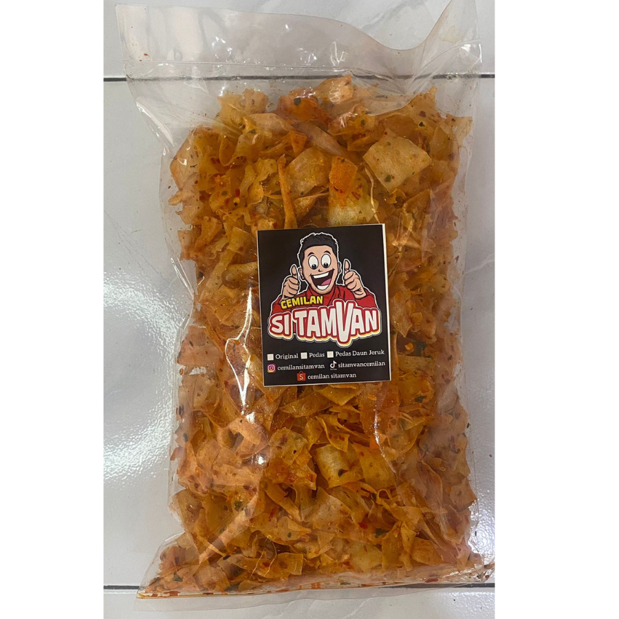 

KERIPIK SINGKONG KRIWIL PEDAS DAUN JERUK 500 GRAM