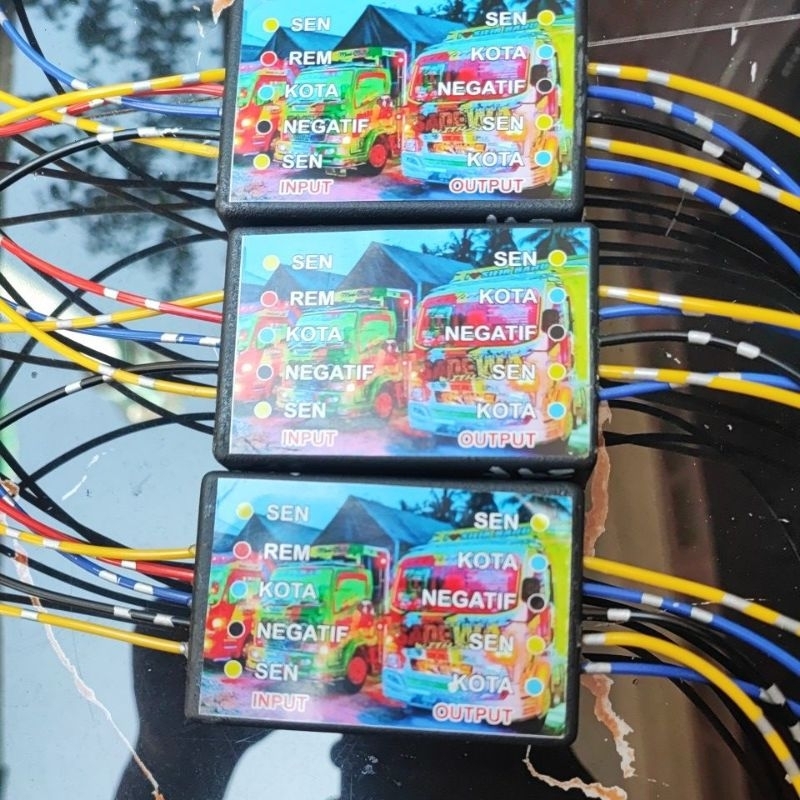 modul lampu kolong 2 lampu 3 fungsi sen flip flop