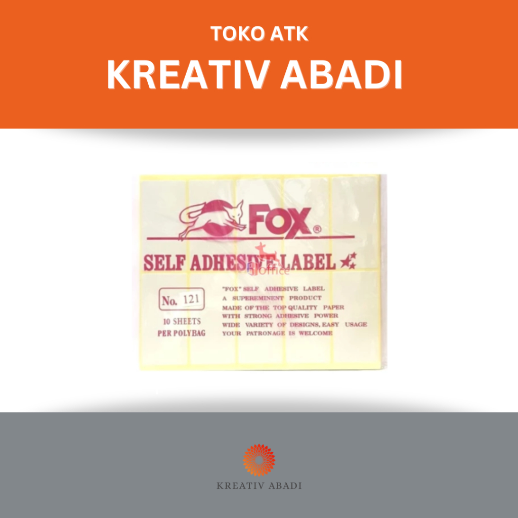 

Label sticker FOX No. 121