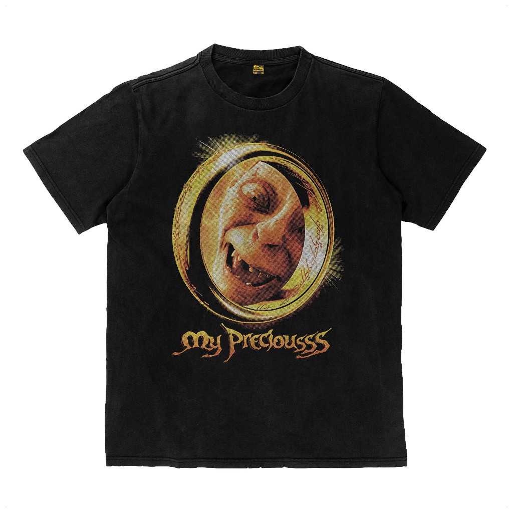 Kaos Lord of the Rings Gollum My Precious Film Movie Cult Kaos Tebal T Shirt Katun Heavyweight 16s