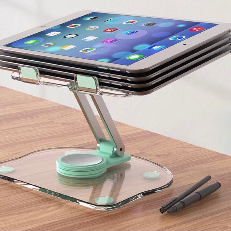 Holder Akrilik Tablet Ipad HP Universal Lipat Super Kuat Transparan HD-69 Holder HD69