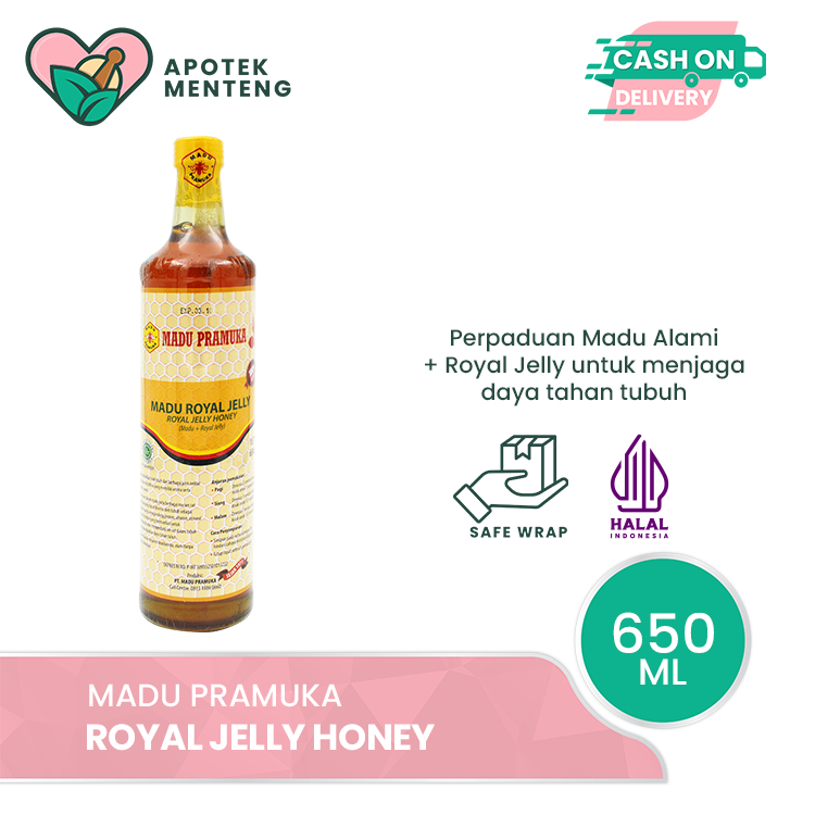 

Madu Pramuka Royal Jelly 650 mL - Madu Alami + Royal Jelly