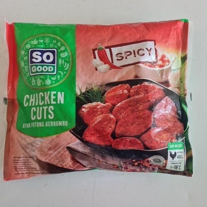 

So Good Chicken Cuts Spicy / Ayam Potong Berbumbu 400gram isi 6