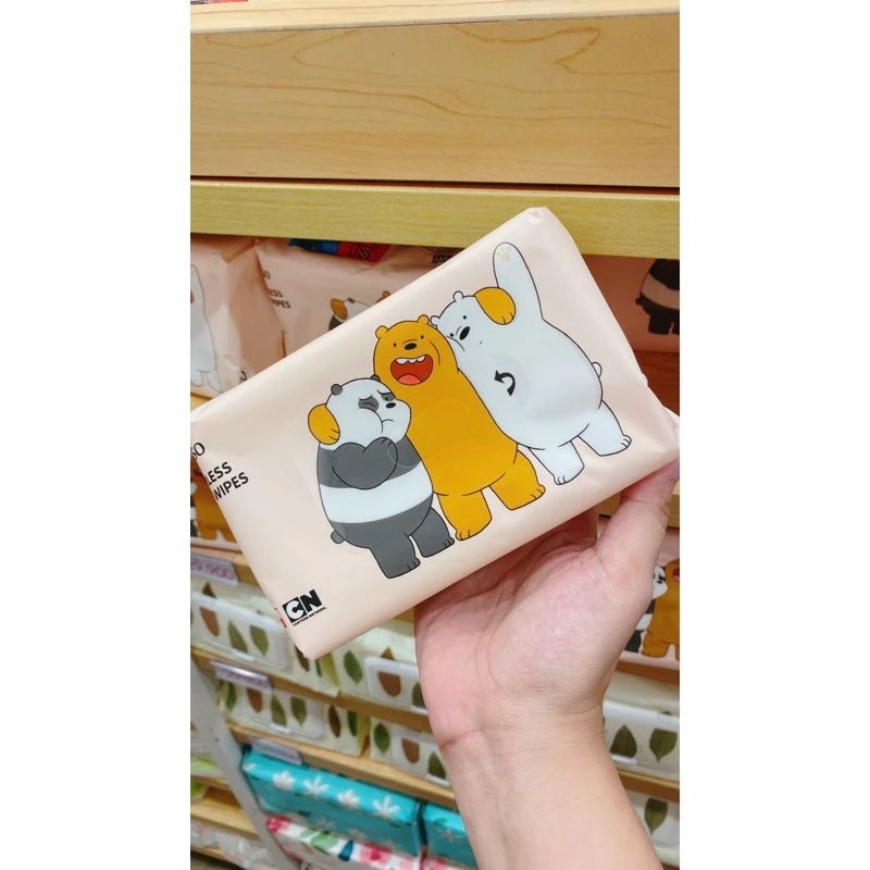MINISO TISSUE BASAH SERI WE BARE BEARS 80S