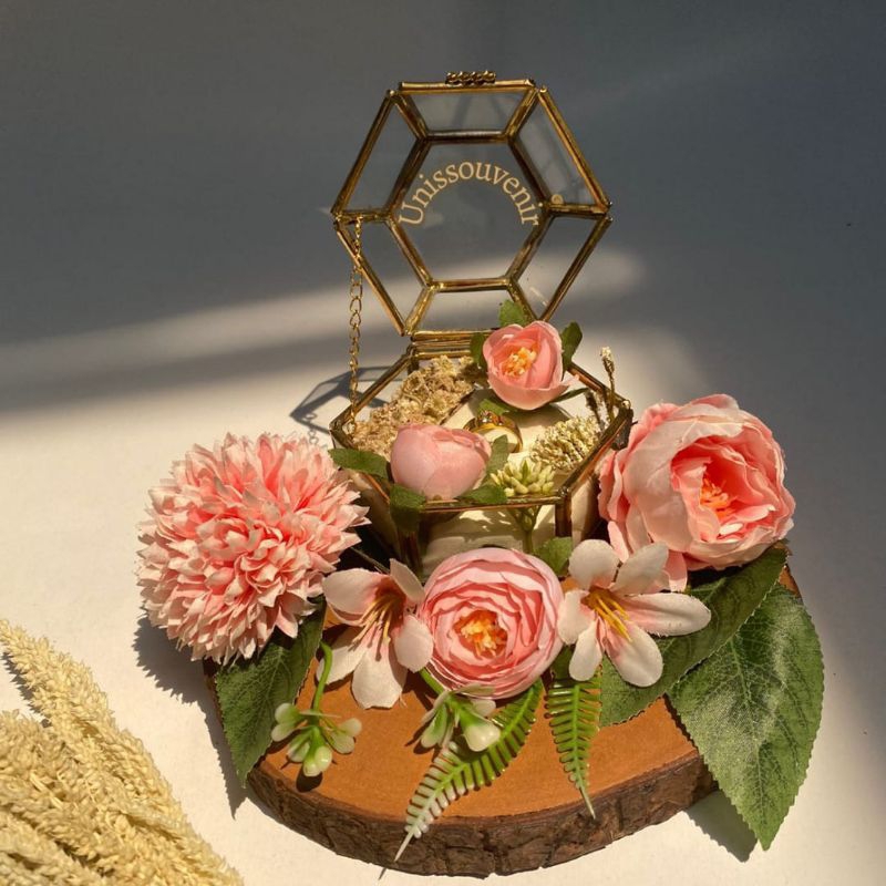 kotak cincin prisma/ring box/mahar/seserahan/kotak cincin kaca