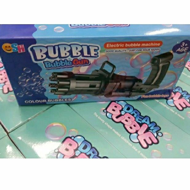 Mainan Bubble Model Pistol Gelembung Sabun Electrik Otomatis