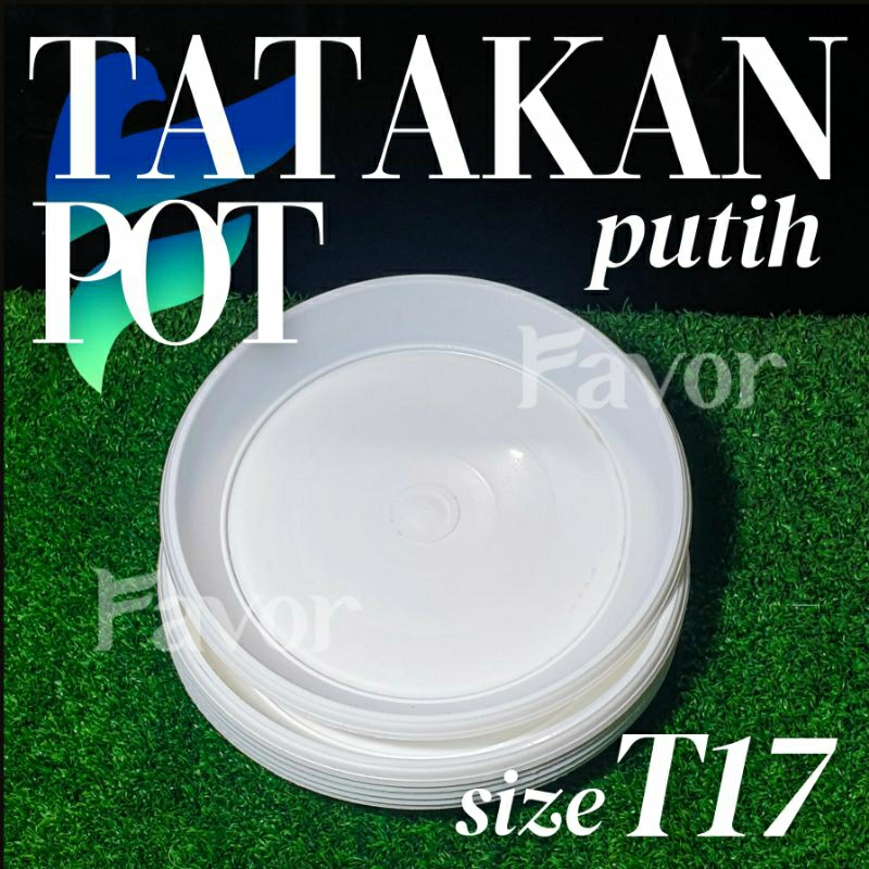 Tatakan Pot Tanaman Bunga Hias T 17 PUTIH GBL