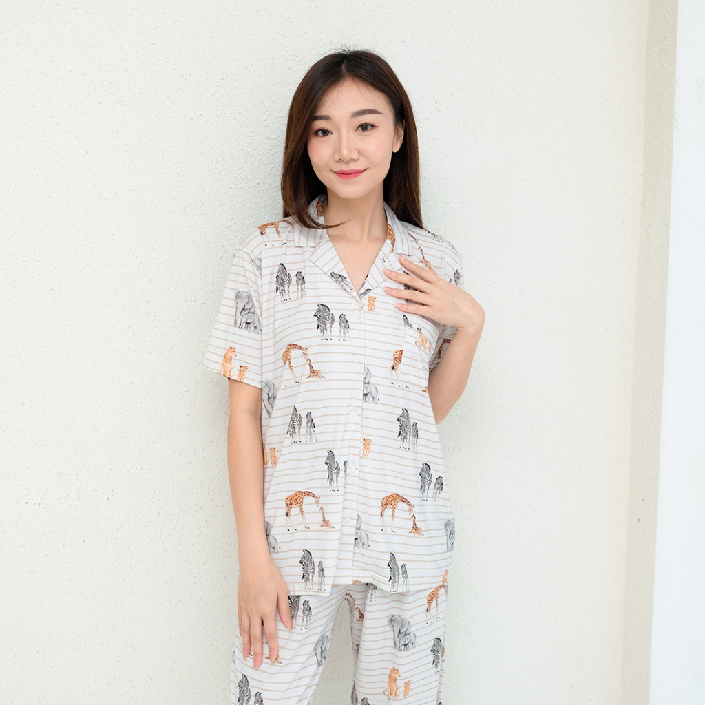 Cielyn | TENCEL™️ Modal Wild | Ohana Series | Piyama Wanita Dewasa | Set Baju Tidur