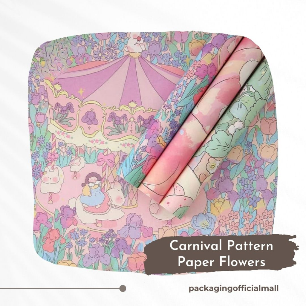 

CARNIVAL PATTERN PAPER FLOWERS / Buket Bunga