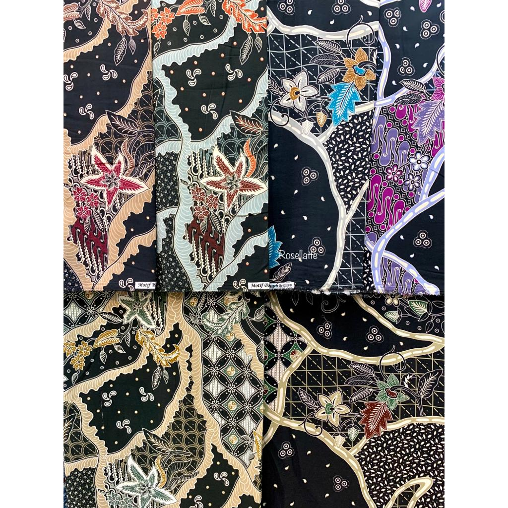 Kain Batik Polyester Black Series