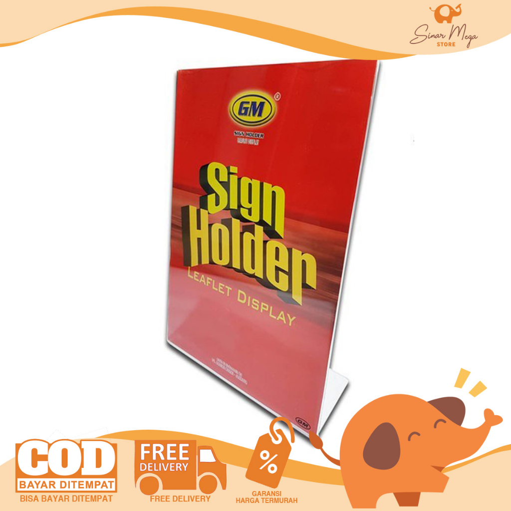

GM Sign Holder Ukuran A5 L2623 / Sign Holder Acrylic Tempat Brosur Display