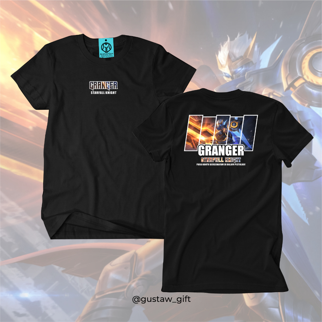 GG T-Shirt GRANGER Legend skin Starfall Knight Mobile Legends Kaos Custom Katun Slim-fitting
