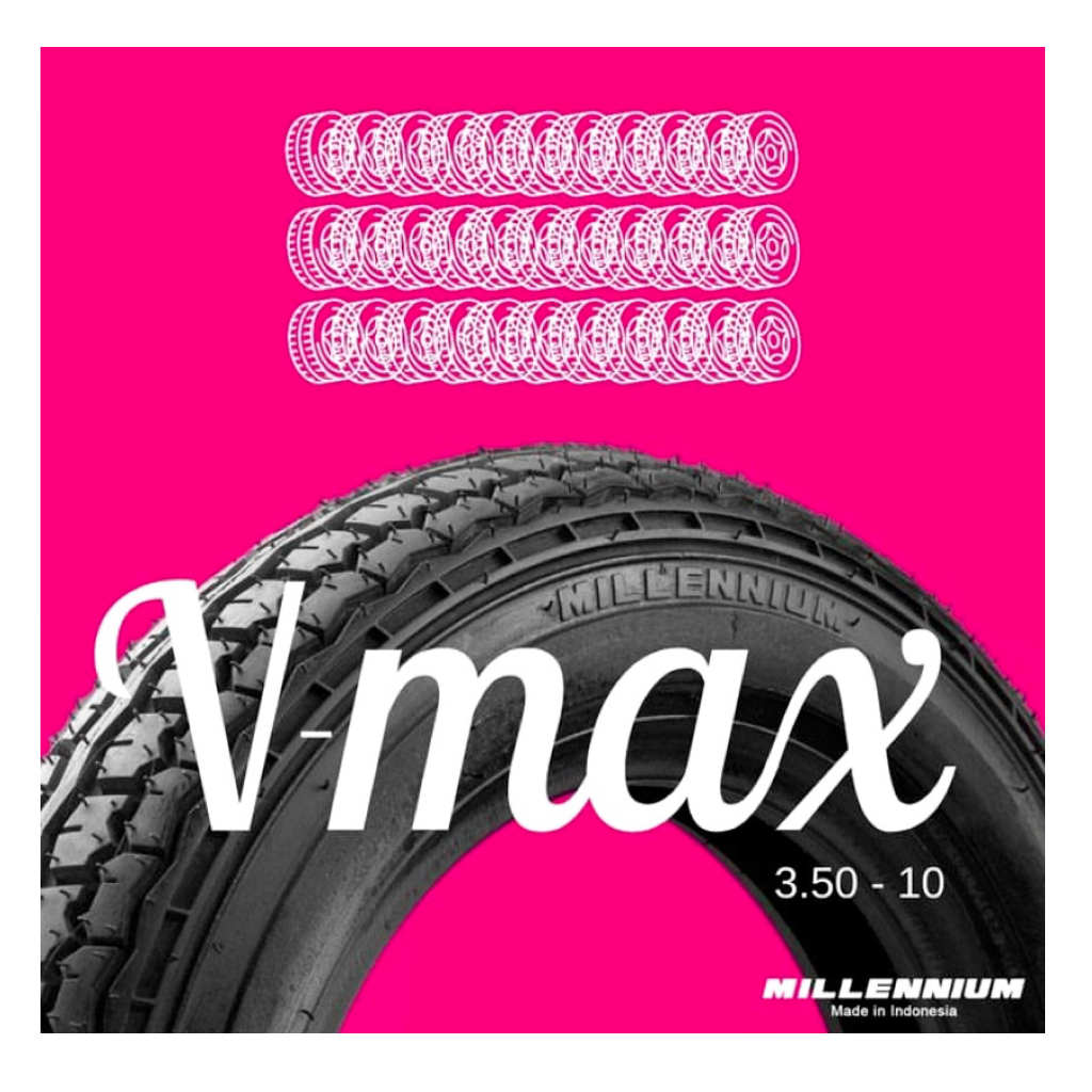Ban Vespa Klasik Millennium VMax 3.50-10 Tubeless