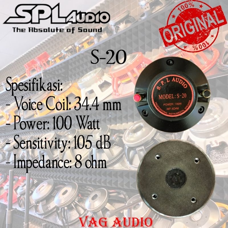 TWEETER DRIVER SPL AUDIO S-20
