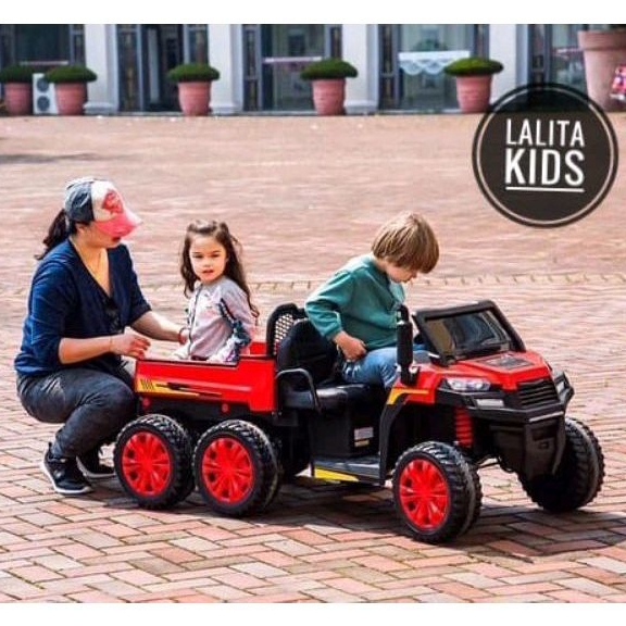 MOBIL AKI TRUK TRAKTOR PETANI || TRUK TRAKTOR  GANDENG 12 VOLT BAN FULL KARET NKYZ 057C