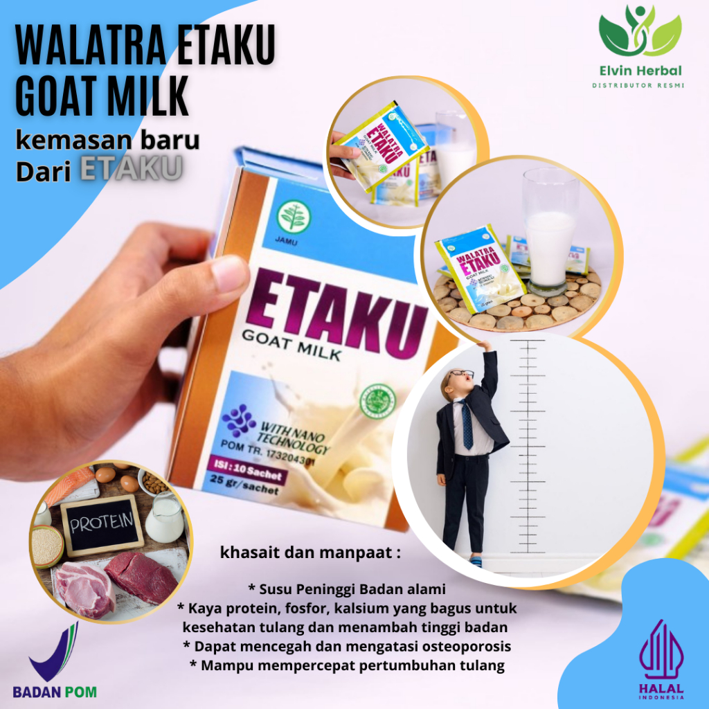 

Elvin Herbal - Susu Peninggi Badan Untuk Anak Dan Dewasa Obat Peninggi Badan Etaku Susu Kambing Etaku Murni Goat Milk