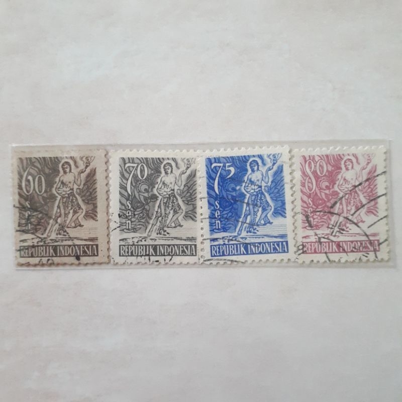 

(A) Perangko Indonesia Ksatria Tahun 1953 set 4pcs