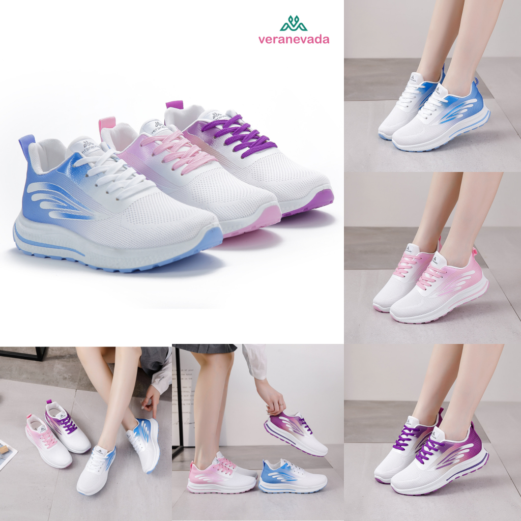 Sepatu Sneakers Wanita Vera Nevada VN1252 - Tersedia 3 Warna Pilihan, Bahan Kanvas Nyaman