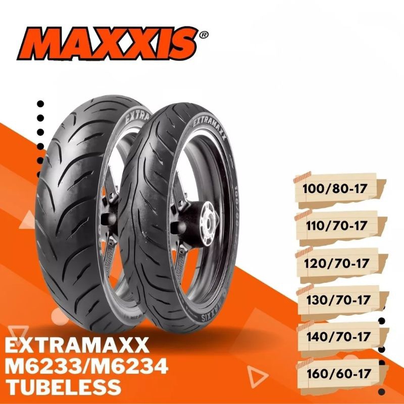 BAN MOTOR MAXXIS EXTRAMAXX M6233W/M6234W TUBELESS