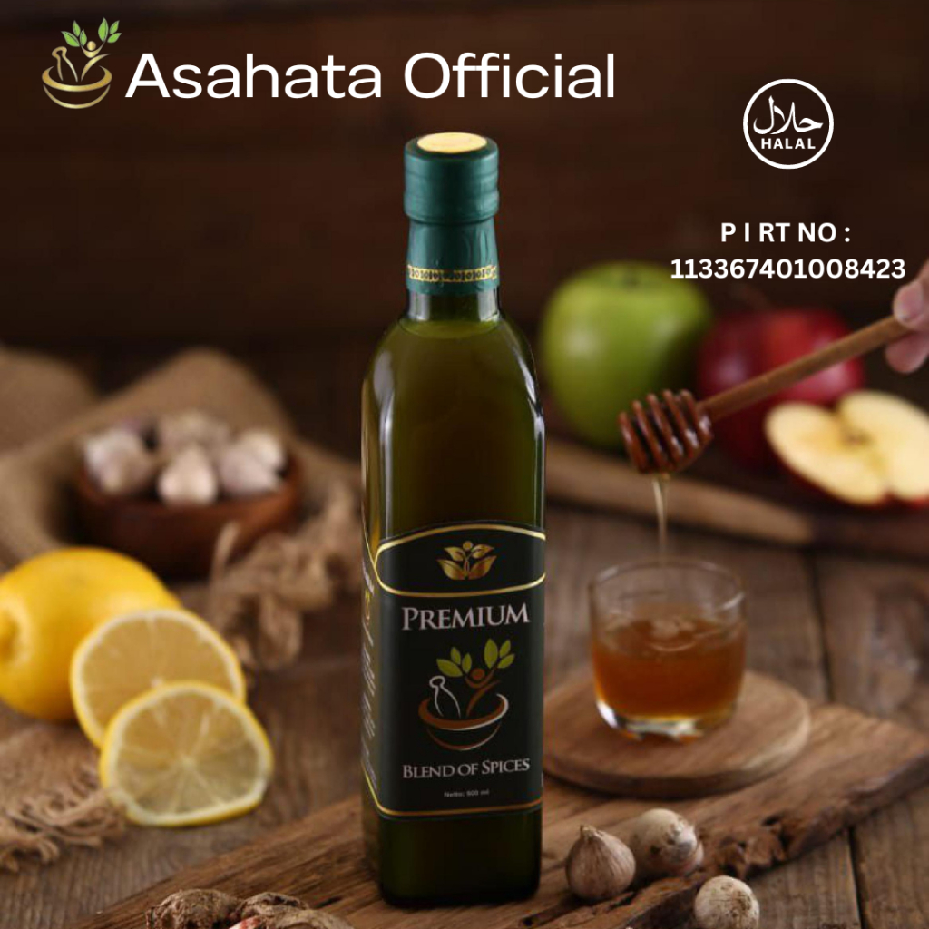 

(250ml) Asahata Herbal Jus Bawang Putih Tunggal Jahe Merah Madu Lemon Cuka Apel Bahan Healthy Juice Herbal Alami