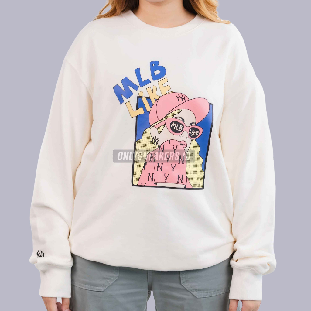 MLB LIKE CARTOON NEW YORK YANKEES IVORY SWEATSHIRT