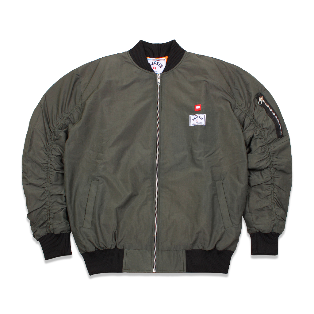 Black ID - Jaket Bomber Pria Lengan Panjang Army | JKT Section