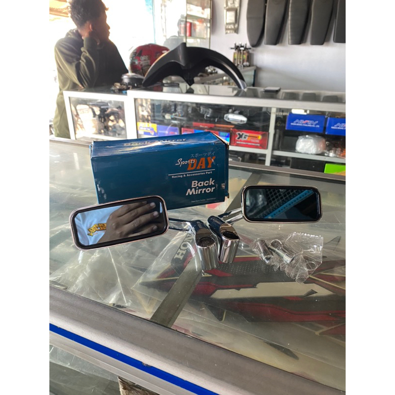 spion daytona tanduk, spion oval tanduk, spion yamaha daytona spion model oval dan kotak