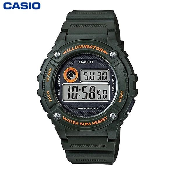 JAM TANGAN PRIA CASIO W-216H-3B ORIGINAL - W216H HIJAU CASIO ORIGINAL jam tangan casio pria