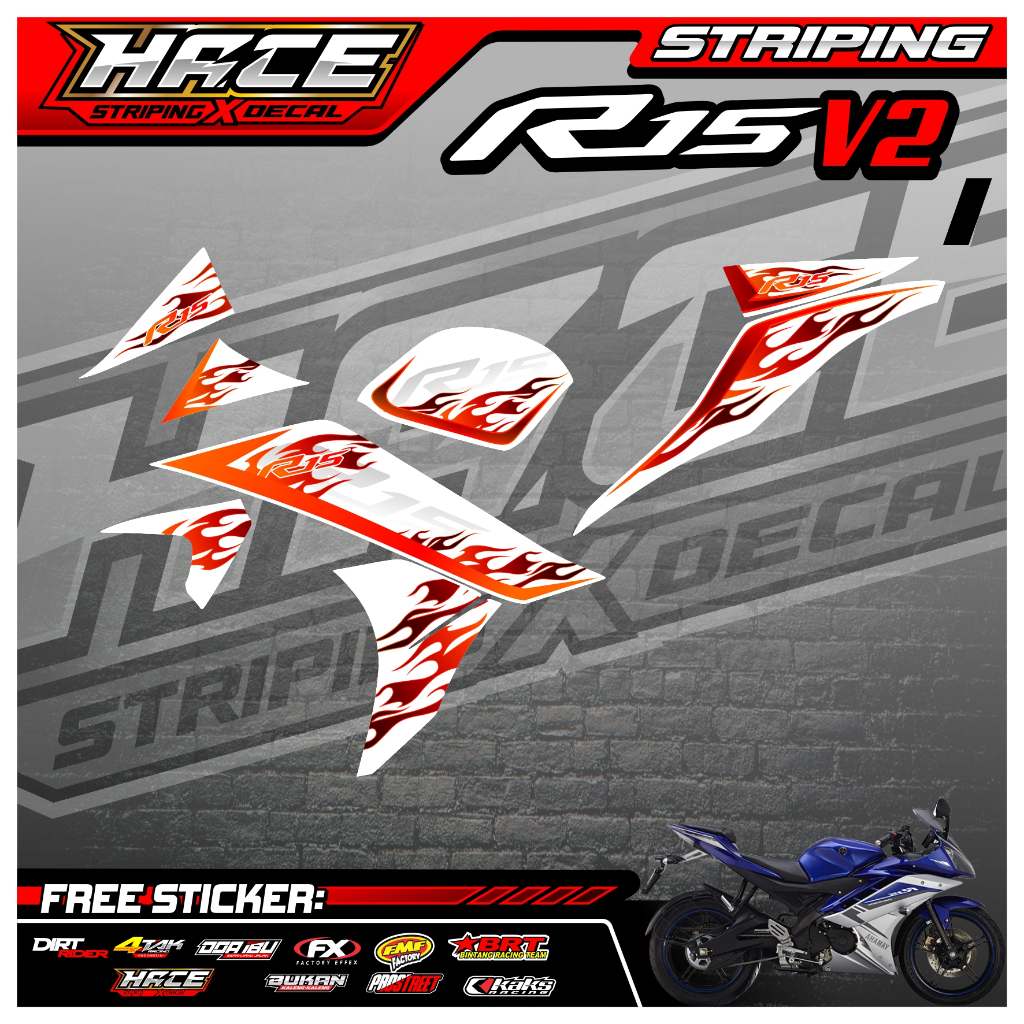 196 STRIPING R15 V2 - STRIPING R15 V2 PREMIUM FIRE
