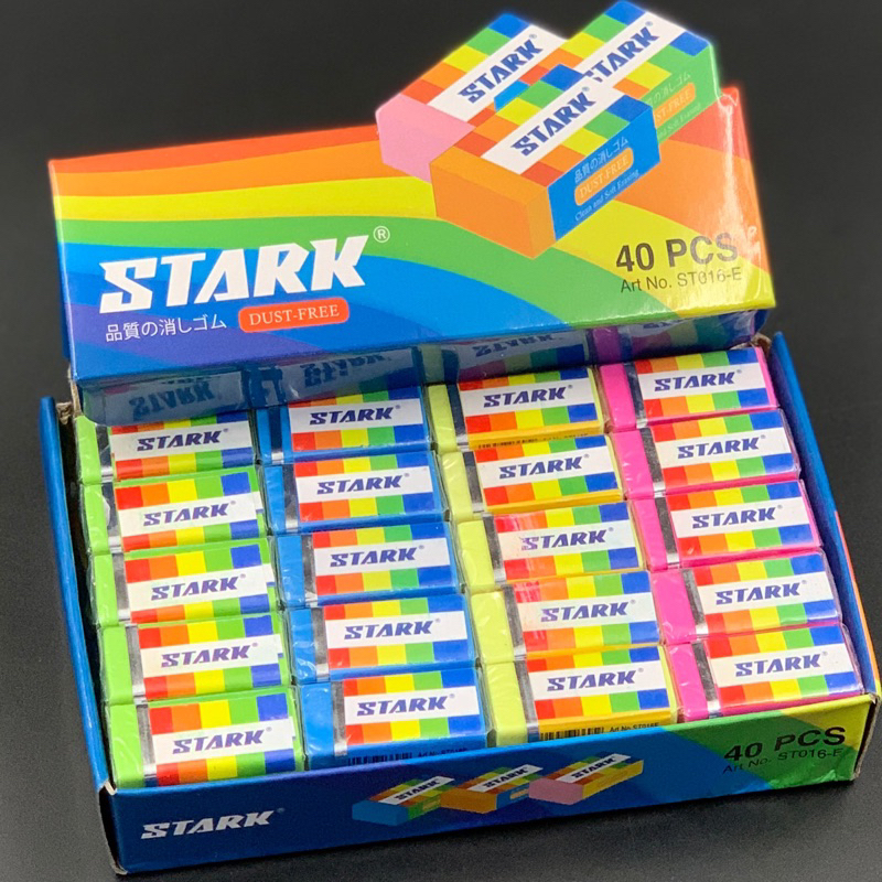 

Penghapus pensil murah warna warni isi 40pcs