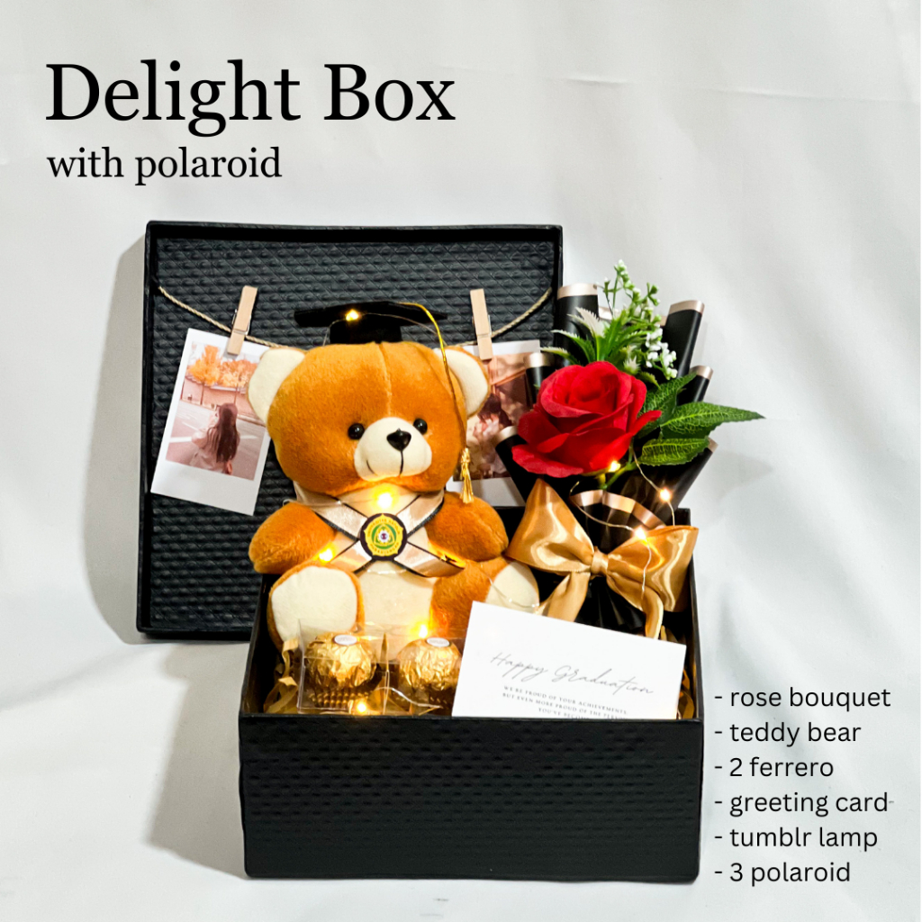 DELIGHT BOX - HAMPERS WISUDA / HAMPERS GRDAUATION / HADIAH WISUDA / HADIAH GRADUATION / KADO WISUDA 