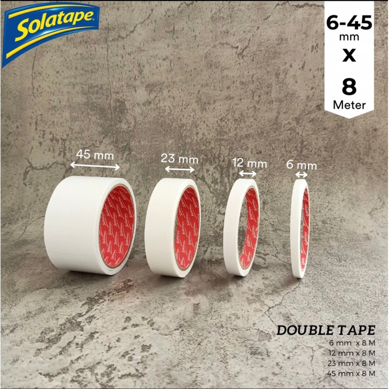 

DOUBLETAPE KERTAS 6 MM X 8 MM SOLATAPE