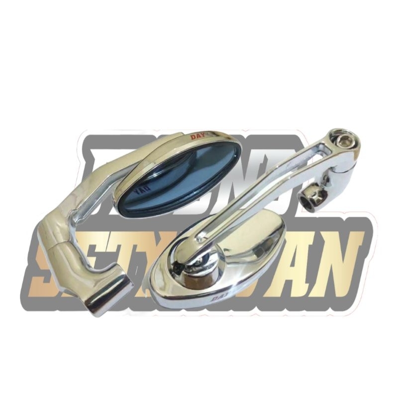 spion oval tanduk daytona crome