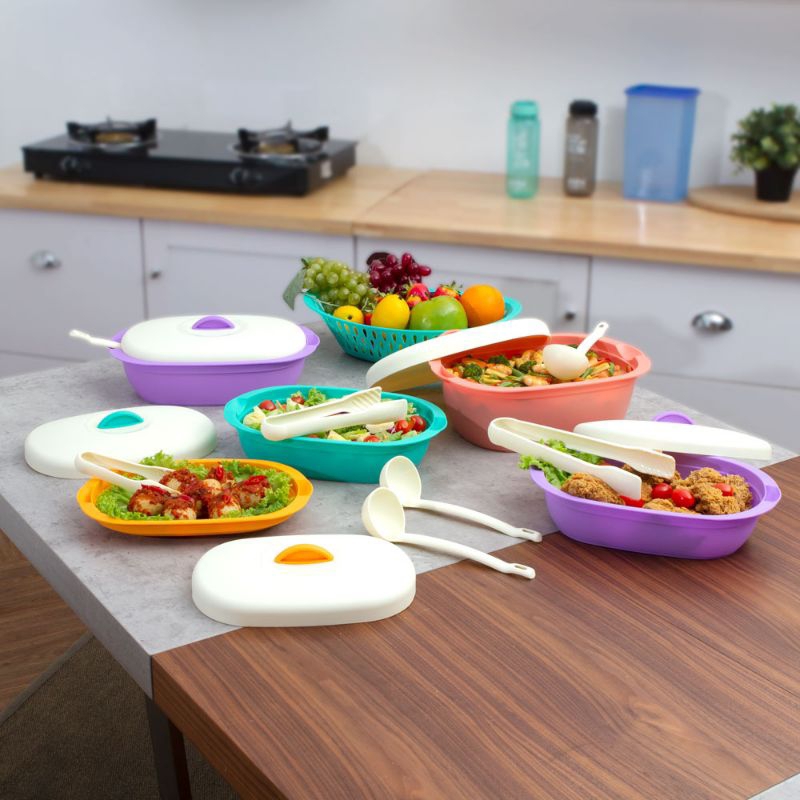 Wadah Saji Makanan Vienna Family Set Peralatan Makan Plastik