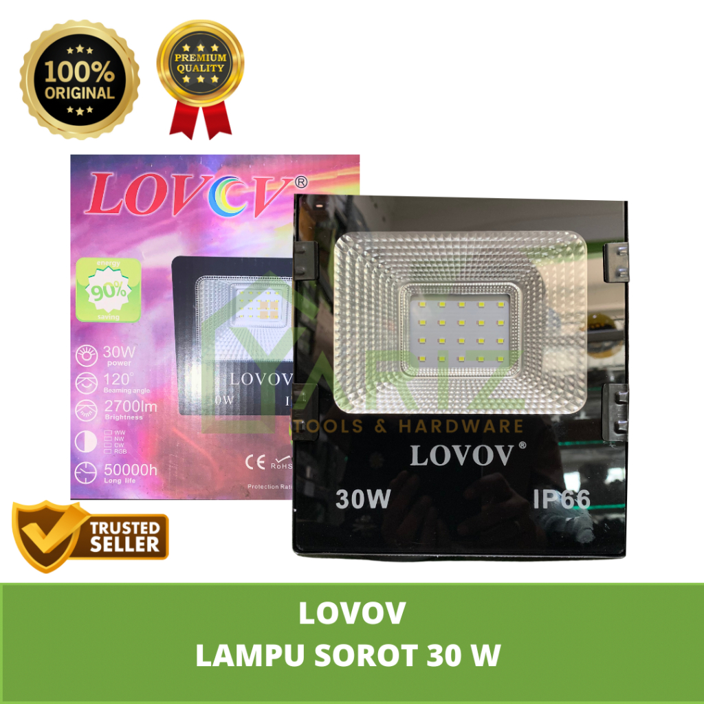 LAMPU SOROT LED 30 WATT LOVOV | LAMPU TAMAN | LAMPU TEMBAK OUTDOOR