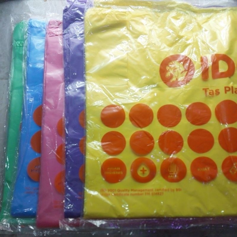 kantong plastik kresek ekonomis murah idola mini tanggung jumbo warna