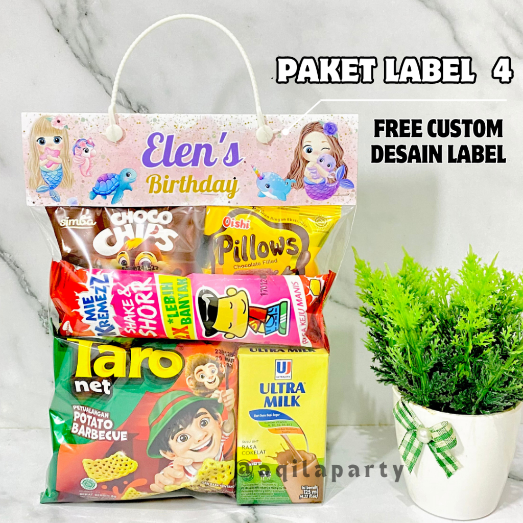 

Paket Snack Label Custom Best seller / Hampers Ulang Tahun Anak