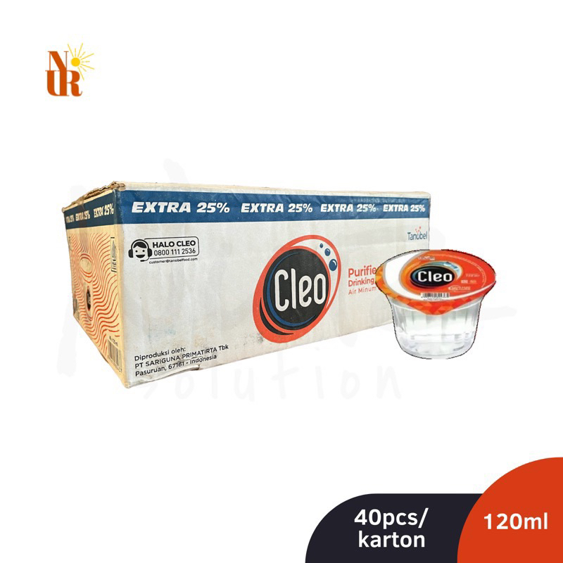 

Cleo Cup 120ml x 40pcs [Karton] / Air Mineral