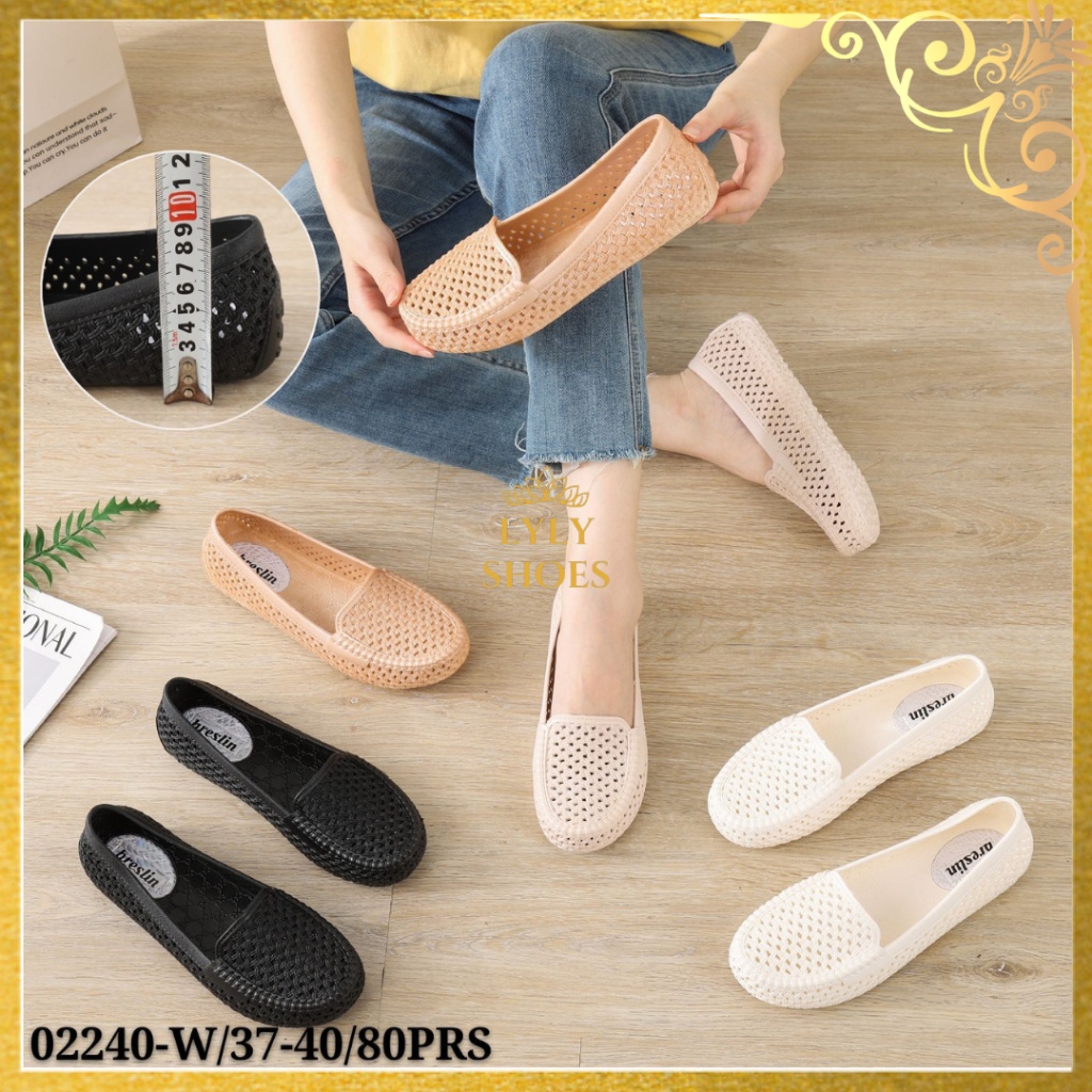 Sandal Selop Wanita Slip On Import Breslin Sepatu Flat 02240-W