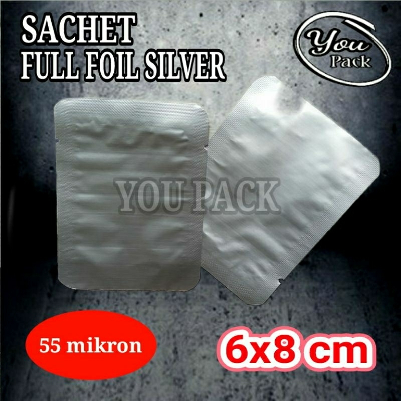 SACHET FULL FOIL SILVER 6X8 CM