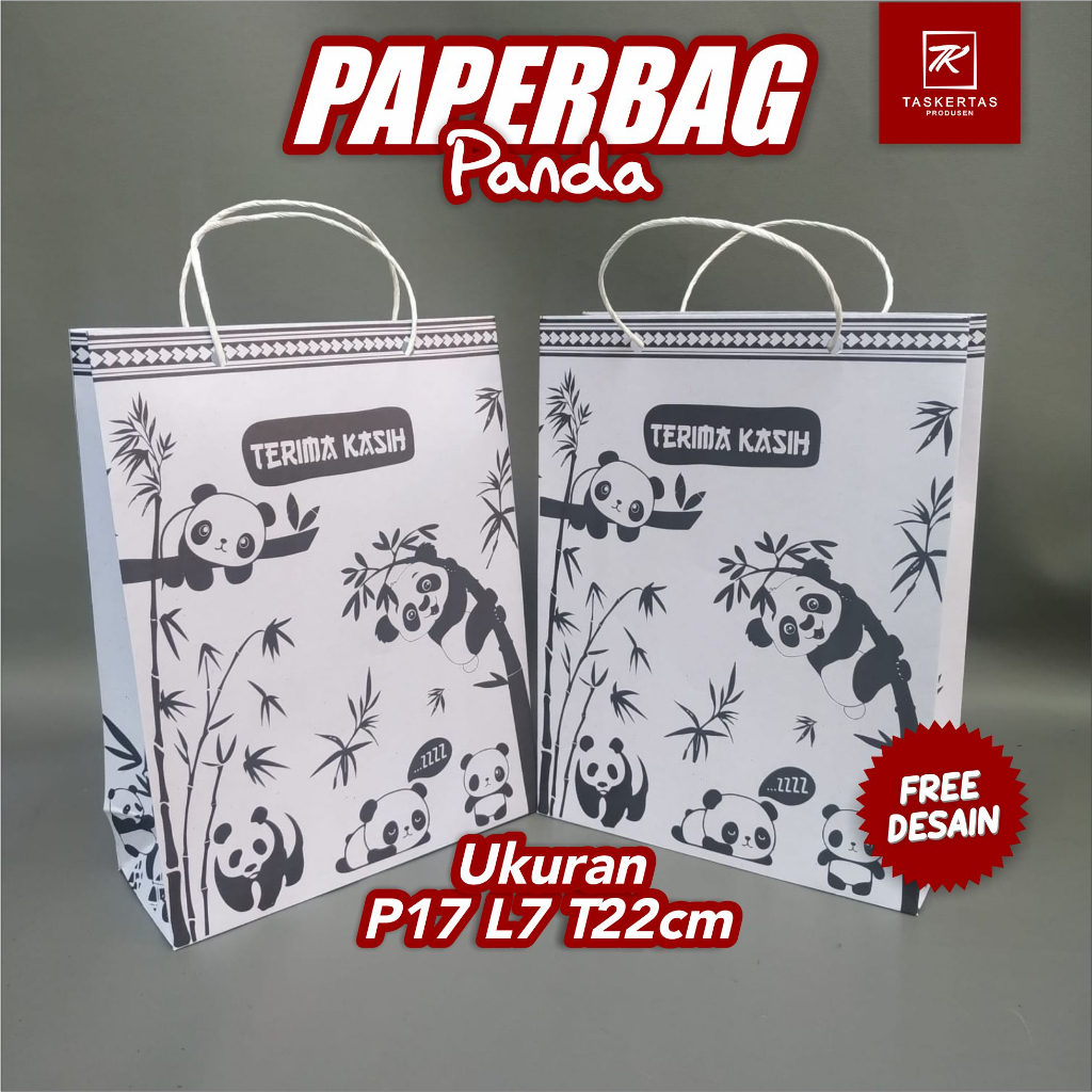 

Paper Bag Tas Motif Panda Paperbag Motif