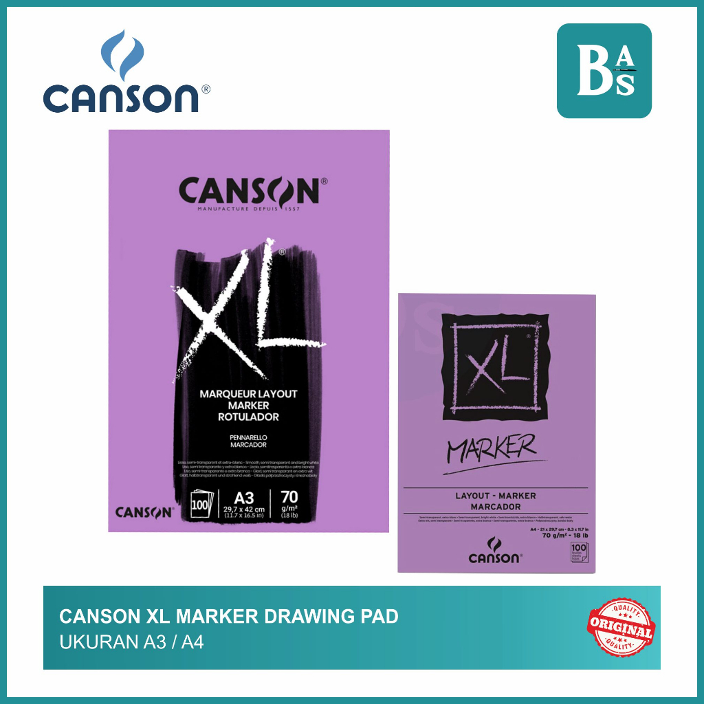 

Canson - XL Marker Pad - Sketchbook A3/A4 - Bali Artemedia