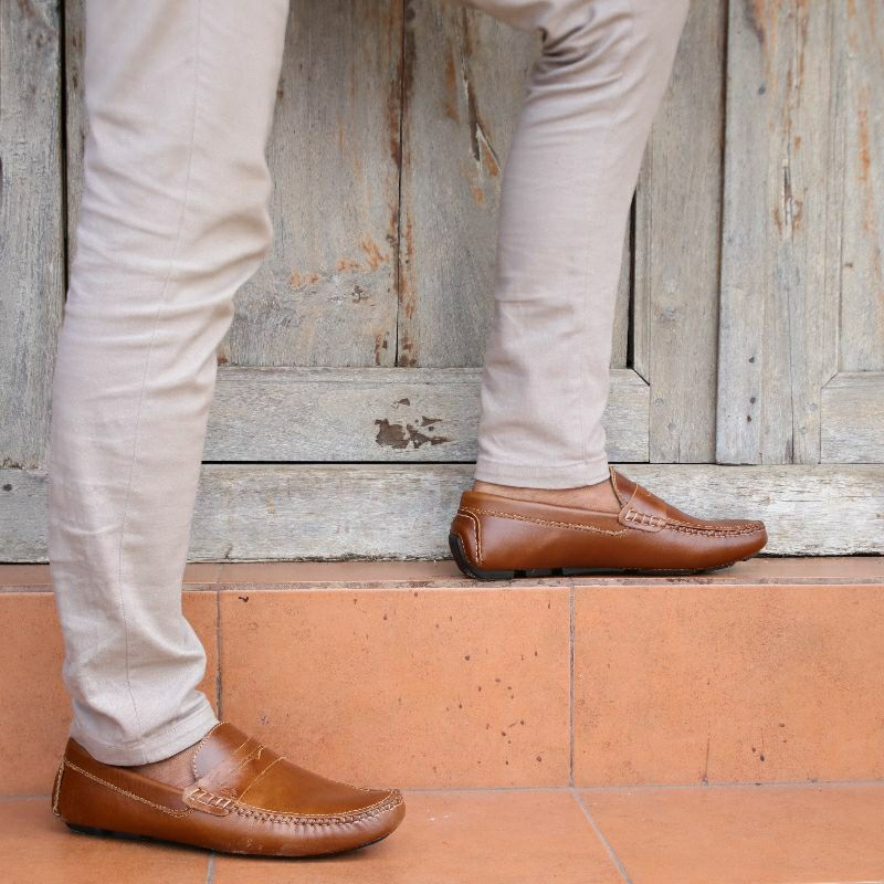[NAWIES LEATHER] Sepatu Kulit Sepatu Pria Slip On Sepatu Formal / GRATIS DOMPET STNK KULIT