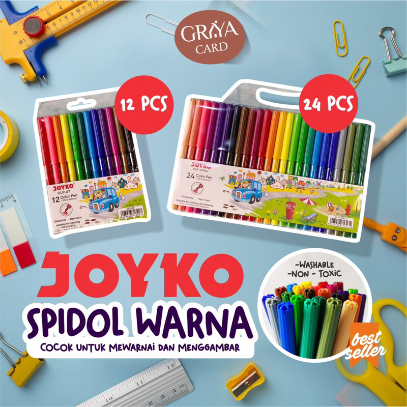 

BRUSH PEN | JOYKO BRUSH PEN | COLOR PEN | JOYKO | PEWARNA | MEWARNAI