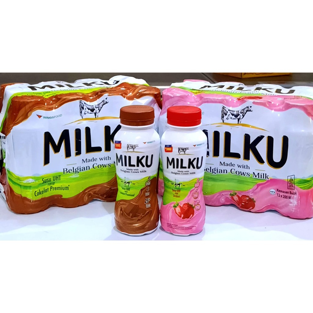 

Milku Botol Coklat/Stroberi 200 ml isi 12 pc/pack