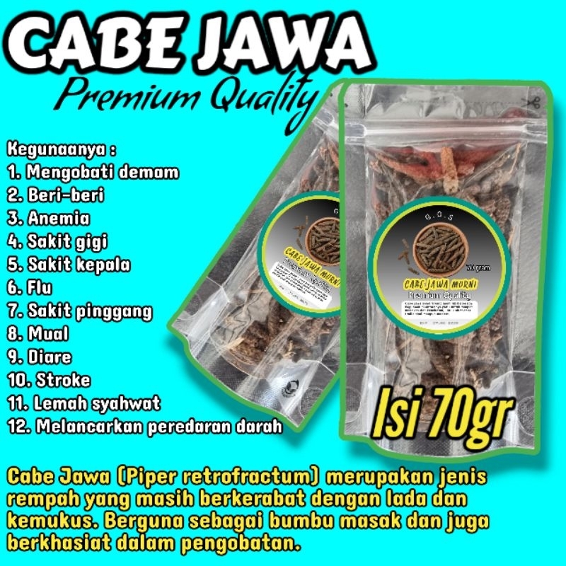 

AMPUH.!! Cabe jawa - Cabe jamu prmium Quality - Cabe puyung Isi 70gr