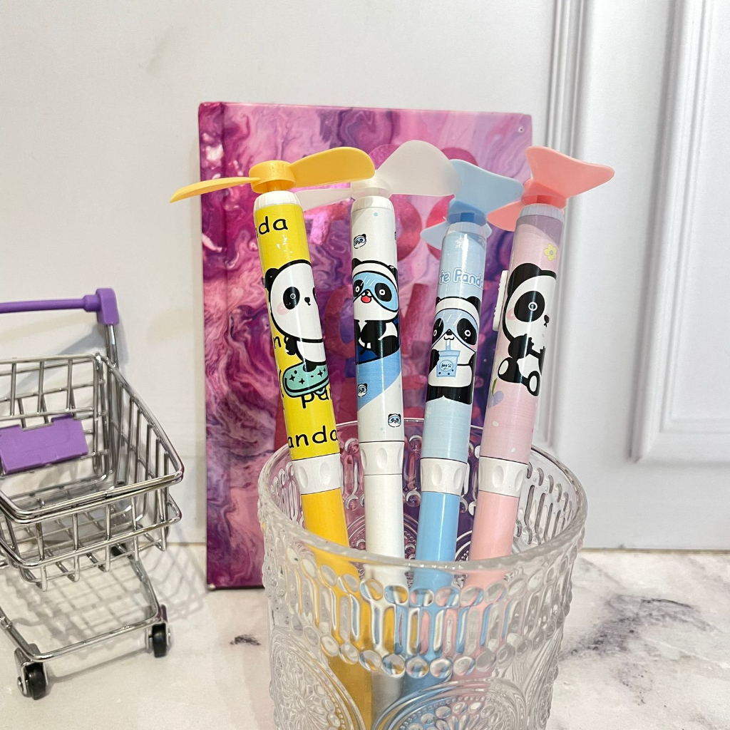 

Pen Kipas Elektrik Motif Panda Free Baterai ready 4 Warna / Pulpen Kipas Elekrtik Motif Panda Favorit Tinta gel Hitam Kualitas Terbaik bisa COD