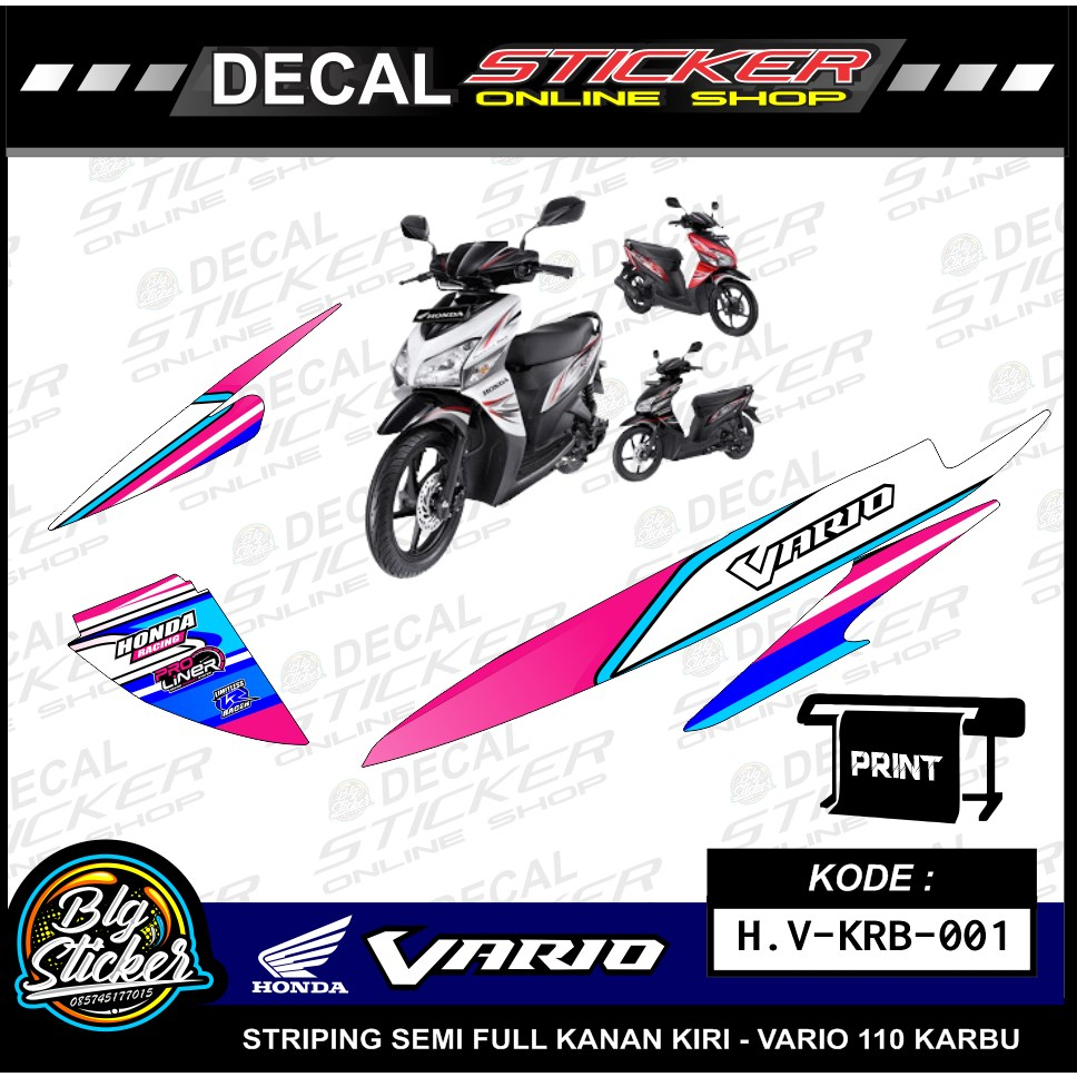 STRIPINF MOTOR HONDA VARIO 110 KARBU DECAL STIKER HONDA  VARIO KEREN